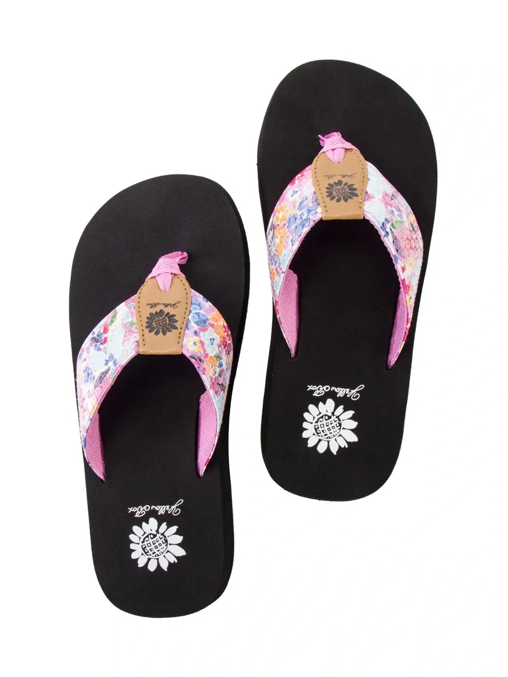 YELLOW BOX FRANCES PURPLE MULTI FLIP FLOPS MEDIUM WIDTH NEW IN BOX - Picture 3 of 4